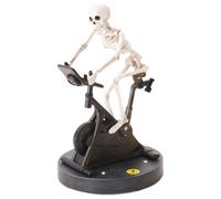 Decoración de coche con esqueleto para montar en bicicleta - de motociclista de Halloween de 15 x 8,6 cm, figura divertida para el salpicadero, estatua de jinete de hueso espeluznante | Accesor