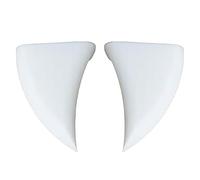 Decoración de coche de Halloween | 2 Colmillos de vampiro de dientes de coche de Halloween, decoración de equipos de vampiro, cuerno de diablo blanco para coche, camión, SUV. Estas kartties