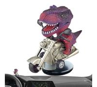 Decoración de coche Tyrannosaurus Rex - Decoración creativa de dinosaurio de dinosaurio T-Rex | Tractor Rex, Scalpers, nueva figura de dinosaurio en moto para una actualización de Autost
