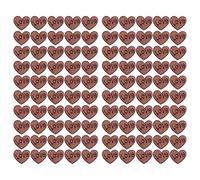 Decoración de corazón de madera hecha a mano, color retro, juego de 100 piezas para bodas y fiestas