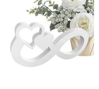 Decoración de corazón infinito, molde de escultura de corazón de resina 3D, 7.87 x 3.94 pulgadas, romántico moderno con diseño suave, elegante pieza de decoración del hogar, decoración de