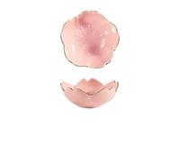 Decoración de cuenco de aceite esencial de plato pequeño de flor de cerezo de cerámica(1pc Pink)