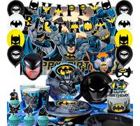 Decoración de cumpleaños de Batman, decoración de fiesta de cumpleaños de Batman, juego de globos de superhéroe nuevo
