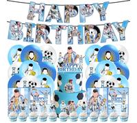 DecoracióN de CumpleañOs de FúTbol,DecoracióN de Fiesta TemáTica Me-si - Pancartas, Globos, DecoracióN de Pastel, Cupcake Top Football Party Para FanáTicos del FúTbol
