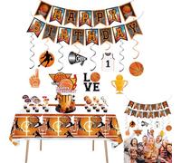 Decoración de Cumpleaños Fiesta Basquet - Set Completo de Decoración Fiesta Baloncesto - Regalos de Basket Perfectos para Amantes del Baloncesto