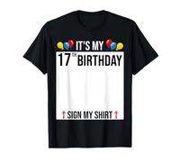 Decoración de cumpleaños número 17 con Texto en inglés It's My 17th Birthday Camiseta