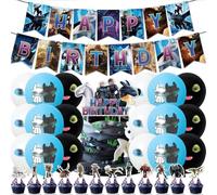 Decoración De Cumpleaños Temática Del Dragón, Accesorio De Cumpleaños Globo, Decoración De Fiesta Tartas De Dibujos Animados, Happy Birthday Banner Infantil