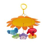 Decoración de cuna con campana móvil, adorno de aprendizaje temprano de felpa, accesorio de cuna colgante suave, decoración de techo suave para habitación, parque infantil, sueño reparador