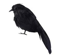 Decoración de de Halloween | Cuervos negros realistas para manualidades | Accesorios de pájaros negros de 6.3 pulgadas para calabazas | Perfecto para eventos espeluznantes y decoraciones del