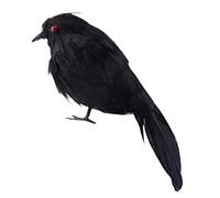 Decoración de de Halloween | Cuervos negros realistas para manualidades | Accesorios de pájaros negros de 6.3 pulgadas para calabazas | Perfecto para eventos espeluznantes y decoraciones del