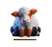 Decoración De De Tierras Altas Escocesas - Decoraciones De Granja De De Madera | Figura Rústica Vaquera Figuras De Madera De Colección Para Bandeja De Varios Niveles, Estantería, Mesa