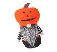 Decoración de enano hecha a mano, elegante, decoración de mesa de Halloween, sin cara, gnomos de anciano, adorno con sombrero de calabaza
