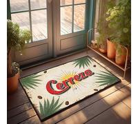 Decoración de entrada delantera, café Cerreza: una mezcla tropical de sabor y sol, tapete decorativo para cueva para hombres para dormir en el suelo (40 x 60 cm)