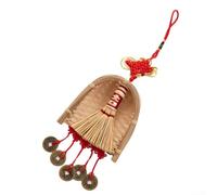 Decoración de escoba de año nuevo chino de material natural que simboliza bendiciones y alegría, adorno colgante para vacaciones y eventos de inauguración de la casa (A)