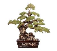 Decoración de escritorio, Árbol de la fortuna y suerte según el Feng Shui: Bonsái cristal con gemas, decoración for riqueza buena(Green)