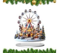 Decoración De Escritorio De Acrílico Centro De Mesa 2D Festivo | Decoracion Navideña De Figura Plana Acrilica Para Dormitorio Mesita De Sala De Estar Estantería Residencia De Casa