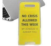 Decoración de escritorio humorística, cartel decorativo de escritorio | Cartel de escritorio Humor Joke Gag - Novedad Señal de advertencia de mesa amarilla para colega para hogar, dormitorio, viaje,