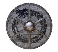 Decoración de Escudo - Acento de Pared Medieval, Emblema histórico de Combate | Apoyo Inspirado en Armadura de Guerra, temático Valhalla, Pieza Decorativa artística para la decoración del hogar
