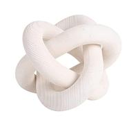 Decoración de eslabones de madera blanca de 3 eslabones, decoración de nudo de madera de 6 pulgadas, nudo de cadena decorativo tallado para decoración de mesa de café, accesorios para el hogar