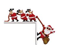 Decoración de esquina para puerta de Navidad, de festival de doble lado para mejorar el ambiente de vacaciones, crear una entrada alegre con acento decorativo, decoración de puerta para