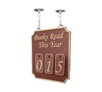 Decoración de estantería, decoración de mostrador de biblioteca con diseño moderno, cuenta el número de libros leídos este año hasta 999, con contador de libros para amigos, para sala de estar