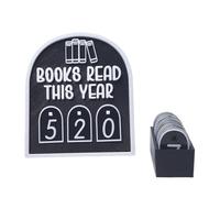 Decoración de estantería para mostrador de libros, decoración de rincón de libros de letreros, contador de libros leídos este año, contando hasta 999, decoración de rincón de libros para lectores