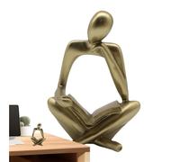 Decoración de estatua de pensador, estatua de lectura,Figuras de estatua abstractas Figuras de resina de decoración de interiores - Decoración de oficina, figuras decorativas estéticas para biblioteca