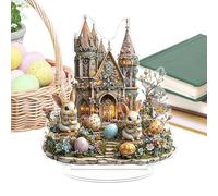 Decoración de estatua-es más en forma de HASE, decoración de conejo animal | Decoración de mesa de conejo acrílico 2D, conejo para el hogar, oficinas, contadores, Pascua, fiesta de vacaciones