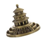 Decoración de Estatuas Metal Heaven Craft Estilo Chino Arquitectura Modelo Estatua Decoración Vintage Coleccionable Decoración del Hogar