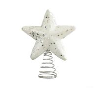 Decoración de estrella para árbol de Navidad, perfecta para mejorar tu espacio festivo con un toque de elegancia y alegría (blanco-S)