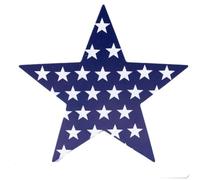 Decoración de estrella patriótica, adorno moderno de PVC para el 4 de julio y el Día de los Caídos, centro de mesa retro del Día de la Independencia para decoración festiva de fiesta en el hogar (azul