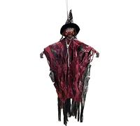 Decoración de fantasma colgante de Halloween de 70 cm con ojos brillantes y