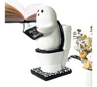 Decoración De Fantasmas De Halloween: Estatuilla Gótica De Fantasmas Con Libro, Minifigura Para Mesa, Estante, Área De Trabajo Y Fiesta | Idea De Regalo Para Hombres, Mujeres, Hogar, Oficina,