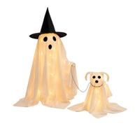 Decoración De Fantasmas Para Halloween Fantasma Iluminado Paseando Perro