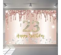 Decoración de feliz cumpleaños número 23 para mujeres, cartel de fiesta de 23 años, cartel de telón de fondo, cartel de fondo de fotografía de 23 cumpleaños, suministros de fiesta, letrero de