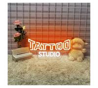 Decoración de fiesta con letrero de neón Letrero Led De Neón Para Tatuaje, Letrero Para Tatuaje, Decoración De Arte De Pared Tattoo Studio Luces De Neón Alimentadas Por USB Regulable(Re,23cmx50cm)