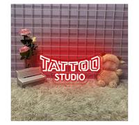 Decoración de fiesta con letrero de neón Letrero Led De Neón Para Tatuaje, Letrero Para Tatuaje, Decoración De Arte De Pared Tattoo Studio Luces De Neón Alimentadas Por USB Regulable(G,18cmx40cm)
