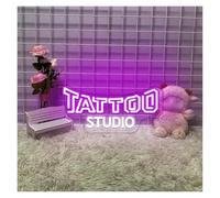 Decoración de fiesta con letrero de neón Letrero Led De Neón Para Tatuaje, Letrero Para Tatuaje, Decoración De Arte De Pared Tattoo Studio Luces De Neón Alimentadas Por USB Regulable(F,18cmx40cm)