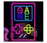 Decoración de fiesta con letrero de neón Luces De Neón Para Juegos, Señal De Led Neón De Zona De Juegos Alimentada Por USB Utilizada Para Decoración Personalizada De Pared De Fiesta Juegos 27.5cm×42cm