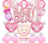 Decoración de fiesta de bebé para niñas, decoración para baby shower, Its A Girl Welcome Home Baby,Welcome Baby Girl,Baby Shower Deko Girl,Baby Party Dekoration Mädchen,Baby Girl Deko,Its A Girl Deko