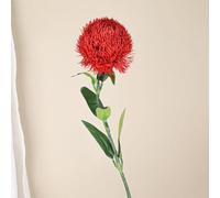 Decoración de flores artificiales de clavel verde, arreglo floral de seda de plástico suave para decoración del hogar, sala de estar, oficina, 55 x 5 x 5 cm, adorno realista de flores falsas (verde)