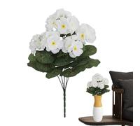 Decoración de flores artificiales: geranio artificial falso para exteriores, delicado y hermoso arreglo floral para comedores, bodas, , salas de estar, dormitorios