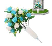 Decoración De Flores Para Tumbas, Protección Solar Con Lejía UV, Cerradura De Piedra De Acero De Alta Tensión Que No Daña, Agarre Recubierto De Goma Resistente Al Óxido, Silla De Montar Floral De Seda