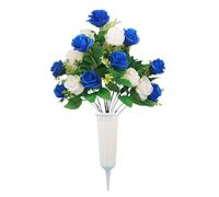 Decoración De Flores Para Tumbas, Protección Solar Con Lejía UV, Cerradura De Piedra De Acero De Alta Tensión Que No Daña, Agarre Recubierto De Goma Resistente Al Óxido, Silla De Montar Floral De Seda