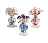 Decoración de flores - Ramos de imitación de acrílico 2D planos de rotación de 360 grados, 3 piezas de decoración de de flores | para boda, San Valentín, primavera, día de la madre, comedor