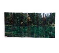 Decoración de fondo de pecera con patrón de reflejo de lago, pegatina autoadhesiva de PVC 3D para papel tapiz de pecera, póster que no es de acuario para varias peceras y acuarios (91*50CM)