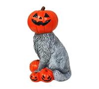 Decoración de gato de Halloween | Resina Calabaza Gatos Decoración Vintage | Decoración de Gótica | Para La Mesa, Una Casa Encantada, Ese, Una Chimenea, La Repisa De La Chimenea, La Entrada Y