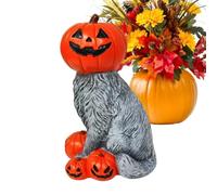 Decoración de gatos de Halloween | Calabaza Gato de Resina Decorativo Vintage | Decoraciones de Animales Góticos | Para La Mesa, Una Casa Encantada, Ese, Una Chimenea, La Repisa, La Entrada Y La