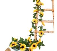 Decoración de girasol con pétalos suaves al tacto para un manejo seguro en habitaciones de niños o zonas sensibles a las alergias (E)