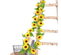 Decoración de girasol con pétalos suaves al tacto para un manejo seguro en habitaciones de niños o zonas sensibles a las alergias (F)